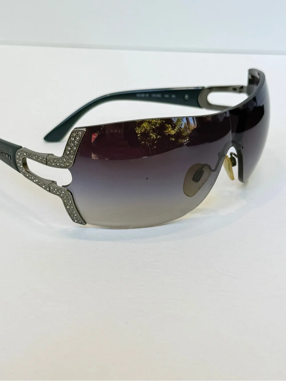 Bvlgari VINTAGE Sunglasses BV6038B Full Pkg 103/8G Lens Grey Gradient, Graduated